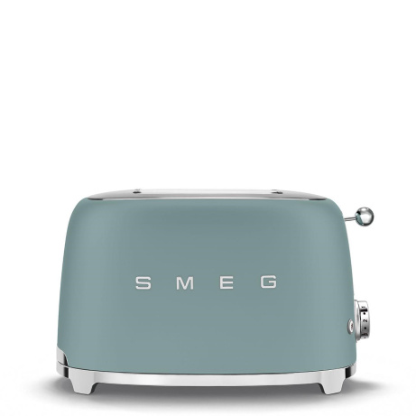 Smeg TSF01EGMEU toustovač / topinkovač, 2 toasty, 6 úrovní opékání, zásuvka na drobky, styl. 50. let, smaragdově zelená