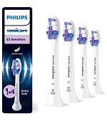 Philips HX6054/87 Sonicare Sensitive S2 4 ks, náhradní hlavice, standardní hlavice, nasazovací, bílá