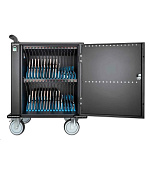 BAZAR - MANHATTAN nabíjecí vozík - 32 portů, 576 W, přepěťová ochrana, tichá ventilace, kovové pouzdro, černá - Poškozen