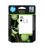 HP 45 Black Ink Cart, 42 ml, 51645AE (930 pages)