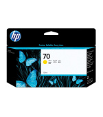 HP 70 Yellow DJ Ink Cart, 130 ml, C9454A