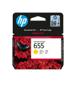 HP 655 Yellow Ink Cart, CZ112AE (600 pages)