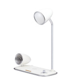 WG - Led lampička s bezdrátovým nabíjením a bluetooth speakerem WG Retro Kathie, bílá