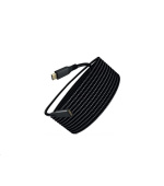 WG - Prodlužovací kabel USB-C (male) na USB-C (female), 2 metry, nylonový oplet, černá