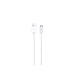 WG - Datový kabel Type-C to USB-A / 2m / 3A / nylon braided / white