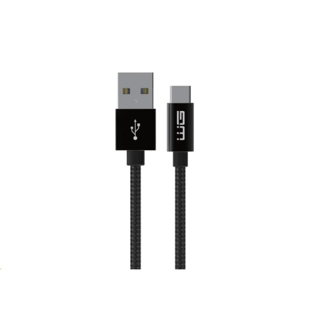 WG - Datový kabel Type-C to USB-A / 3m / nylon braided / black