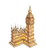 RoboTime dřevěné 3D puzzle hodinová věž Big Ben svítící
