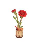 RoboTime 3D dřevěná skládačka Červený karafiát