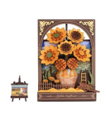 RoboTime 3D dřevěná skládačka Zlaté slunečnice