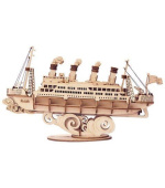 RoboTime dřevěné 3D puzzle Zaoceánský parník
