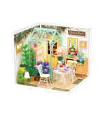 RoboTime Miniatura domečku Posezení s čajem v kvetoucí zahradě