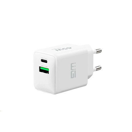 WG Síťová nabíječka GaN 2xUSB (A+C)/USB-C PD45W+USB-A QC3.0 18W/white