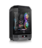 THERMAL TAKE Case The Tower 300, mATX, Průhledná bočnice, 2x 140mm Fan, černá