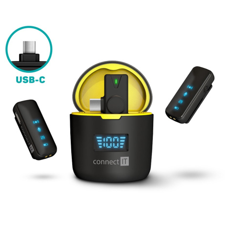CONNECT IT Wireless mikrofon ClipMic Pro USB-C