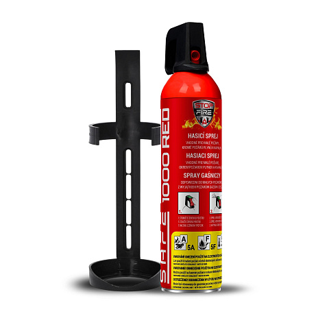 Safe SET Hasicí sprej 1000 RED + držák 100C