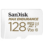 SanDisk MicroSDHC karta 128GB MAX Endurance + adaptér, 60,000 hodin