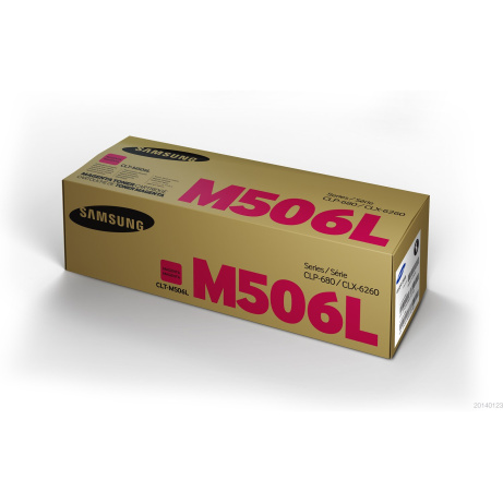HP - Samsung CLT-M506L High Yield Magenta Toner Cartridge (3,500 pages)