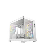 DEEPCOOL Case CG330 3F, mATX, Průhledná bočnice, 3x120mm ARGB Fan, bílá