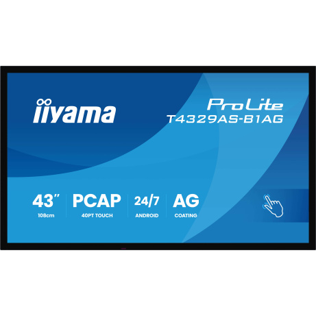 43" iiyama T4329AS-B1AG1:IPS,4K UHD,Android,24/7
