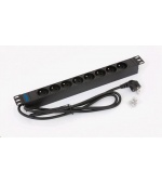 TRITON 19" rozvodný panel 8x230V ČSN - 2m, černý