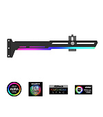 BAZAR - 1stCool Podpěra GPU Kovový držák ARGB, černá - Rozbaleno (Komplet)