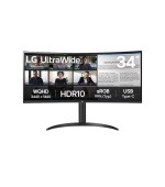 BAZAR - LG MT VA LED 34" 34WR55QK - VA panel, 3440x1440, 2xHDMI, DP, USB-C, USB 3.0, zakriven, nast vyska - Poškozený ob