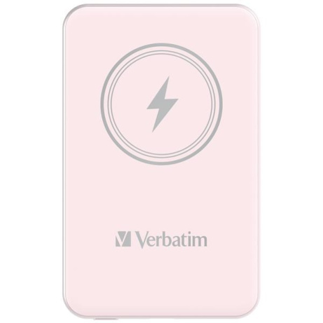 VERBATIM Powerbanka Charge 'n' Go, Magnetická, 5000 mAh, USB-C, Růžová