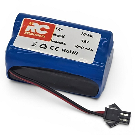 Akumulátor Ni-Mh 4.8V 3000 mAh konektor 2SM kostka