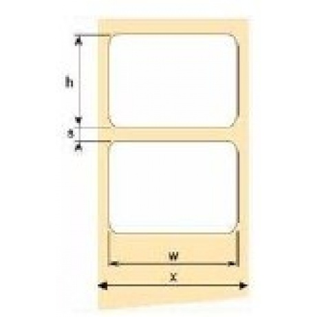 OEM samolepící etikety 50mm x 30mm, stříbrný datapol, cena za 1000ks