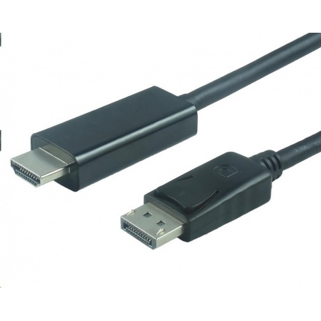 PREMIUMCORD Kabel DisplayPort 1.2 na HDMI 2.0, pro rozlišení 4Kx2K@60Hz, 2m