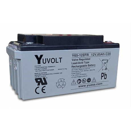 Baterie - YUVOLT Y65-12FR (12V; 65Ah; závit M6; životnost 3-5let)
