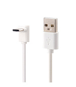 PremiumCord USB C-USB A, zahnutý, bílý, 3m