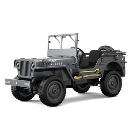 Vojenské RC auto Jeep WILLYS 1/10 šedý