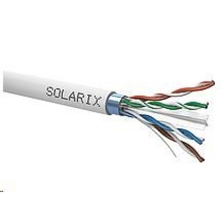 Instalační kabel Solarix FTP, Cat6, drát, PVC, cívka 500m SXKD-6-FTP-PVC