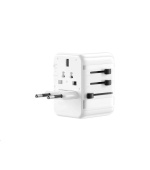 WG - Univerzální cestovní síťová nabíječka GaN pro hlavní světové elektrické sítě / PD 20W / white