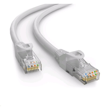 C-TECH sada 10ks kabelů patchcord Cat6e, UTP, šedý, 0,5m
