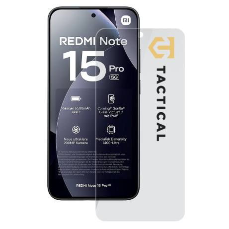 Tactical Glass Shield 2.5D sklo pro Xiaomi Redmi Note 15 Pro 5G Clear