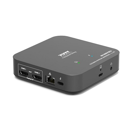 PORT CONNECT Univerzální kancelářská dokovací stanice USB-C, 2× 4K, HDMI