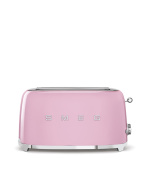 Smeg TSF02PKEU, toustovač / topinkovač, 4 toasty, 6 úrovní opékání, zásuvka na drobky, styl. 50. let, růžový