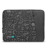 CONNECT IT Doodle pouzdro pro notebook 15.6", ČERNÉ