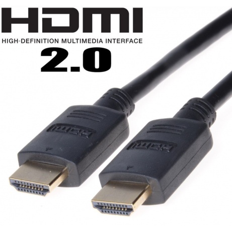 PremiumCord HDMI 2.0 High Speed+Ethernet, zlacené konk., 2m