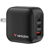 VERBATIM GaN Nabíječka Mini GaN 70W, 2xUSB-C, 1x USB-A, černá