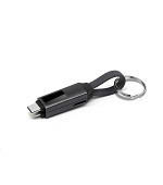 WG - Kabel + magnetická kabelová klíčenka 3v1, tmavě šedá