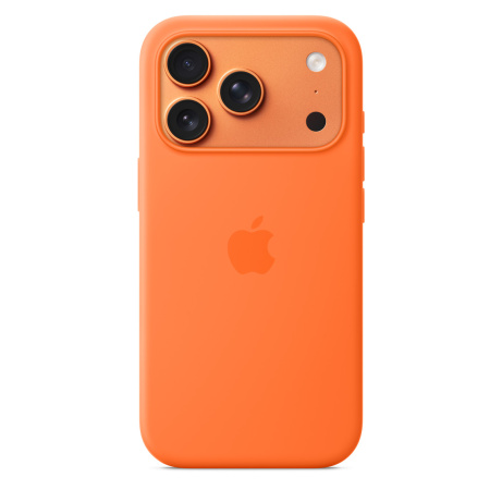 iPhone 17 Pro Silicone Case with MS – Orange
