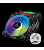 ARCTIC P12 PWM PST A-RGB 0dB – 120mm Pressure optimized case fan | PWM controlled speed with PST Bla