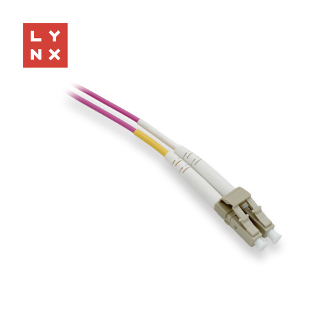LYNX duplexní patch kabel MM, OM4, LC/LC, 50/125µm, 5m