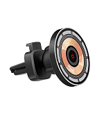 BAZAR - 1stCOOL bezdrátová QI nabíječka 15W, do auta, MagSafe, USB-C, černá, poškozený obal