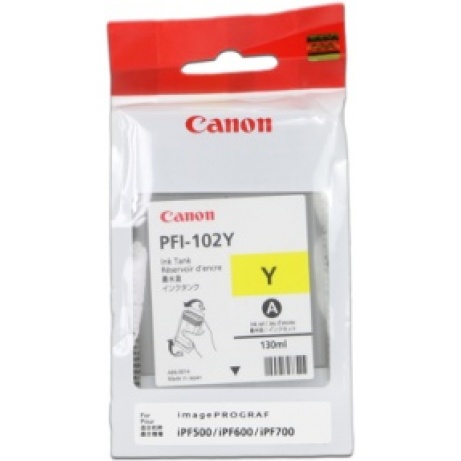 CANON INK PFI-102 YELLOW  iPF-500, 600, 700