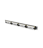 LANBERG PATCH PANEL 24 PORTŮ 1U 19" CAT.6 UTP ČERNÝ
