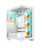 BAZAR - GIGABYTE case GB-C500PI ST, Mid tower, 1xUSB-C 3.2, 2xUSB 3.0, 4x 120mm ARGB Fan, bílá - Po opravě (Komplet)